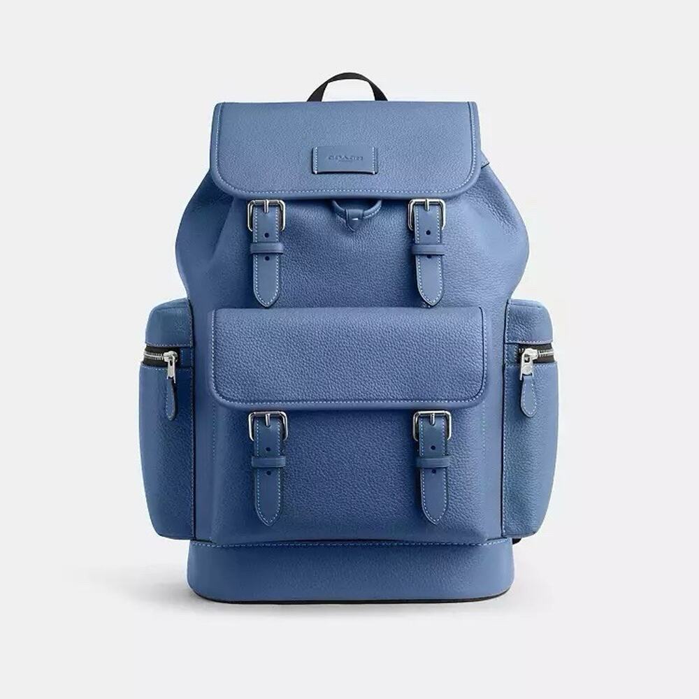 NWT Coach MEN Sprint Backpack Colorblock Signature Canvas CBI11 Light Denim - Picture 8 of 10